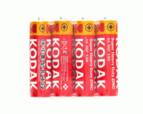 Батарейки солевые АА R6 Kodak /4/24/576/ (209 492)