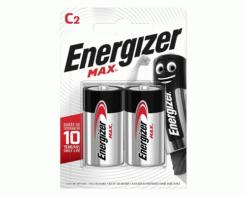 Батарейки алкалиновые C LR14 Energizer Max E93 на блистере /2//ЭНР110-C533200/ (216 285)