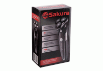 Бритва эл. 3 плавающие головки, триммер, влажное бритье Sakura (У-20) (235 349)