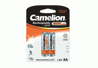 Аккумулятор перезаряжаемый АА Ni-MH Camelion 2000мАч на блистере /2/24/384/ (214 350)