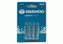 Батарейки солевые ААА R03 Daewoo Heavy Duty на блистере /4/40/960/ (83 355)