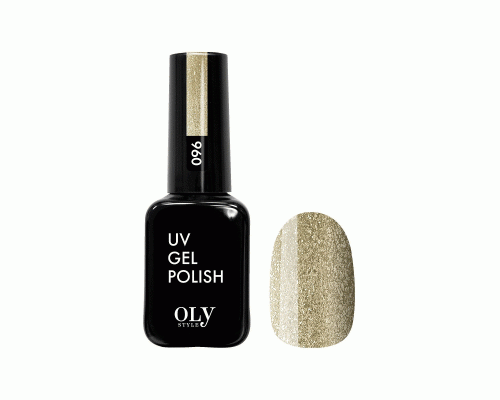 Shellac Olystyle 10мл т. 096 золотой глиттер (У-3) (201 213)