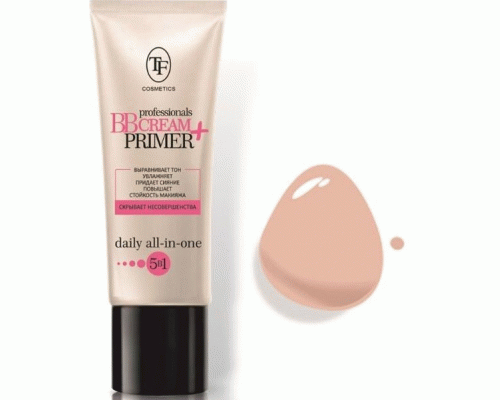 Увлажняющий крем-тон и основа под макияж TF prof. BB CREAM+PRIMER т.01 светлый (У-12) (123 183)