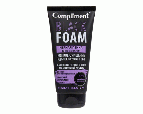 Пенка для умывания Compliment Black Foam 165мл черная (У-12) (224 112)