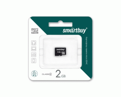 Карта памяти MicroSD   2GB SmartBuy Class 4 без адаптера (229 403)