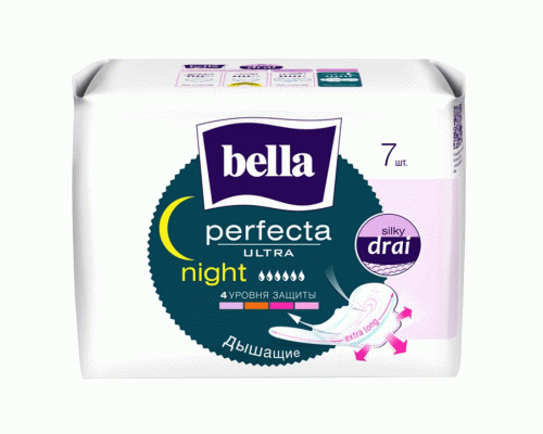 Прокладки Bella Perfecta Ultra  7шт Night silky drai супертонкие /BE-013-MW07-E02/ (229 621)