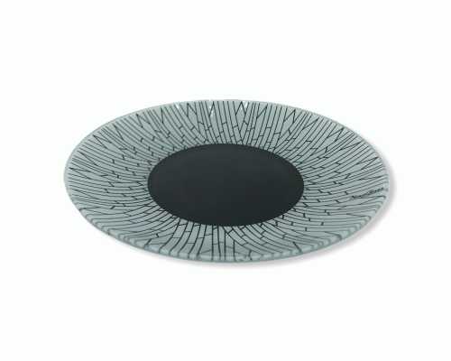 Тарелка десертная d-26см черная, белая Меран /4840163579/ (236 508)