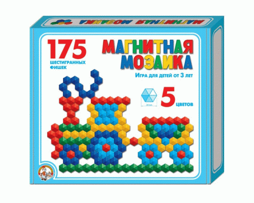 Мозайка магнитная 175эл. d-20мм шестигранная (236 742)