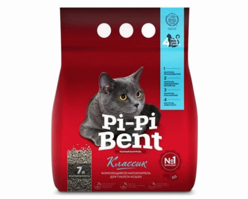 Наполнитель комкующийся Pi-Pi-Bent Классик  7л/3кг пакет (236 828)