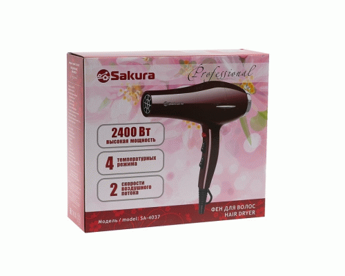 Фен 2400Вт Professional 4 температурных режима 2 скорости Sakura (У-12) (239 051)