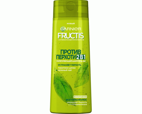 Шампунь Fructis 250мл 2в1 от перхоти для нормальных волос укрепляющий (239 495)