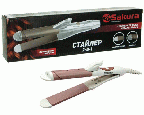 Стайлер для волос керамический 42Вт 2в1 Sakura (242 323)