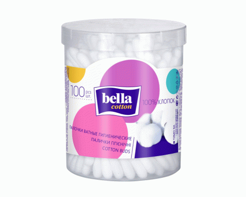 Ватные палочки 100шт Bella Cotton (У-100) /BC-081-P100-004/ (244 338)