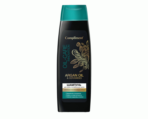 Шампунь Compliment 400мл Argan oil & Ceramides для сухих и ослабленных волос (У-18) (189 660)