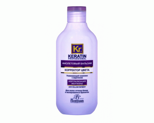 Бальзам для волос Floresan Keratin 300мл корректор цвета Фиолетовый (У-8) (244 325)