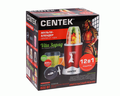 Набор блендерный  800Вт красный Centek (У-6) (248 484)
