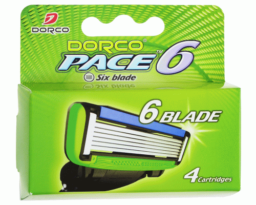 Сменные кассеты для бритья Dorco Pace6 4шт (183 393)