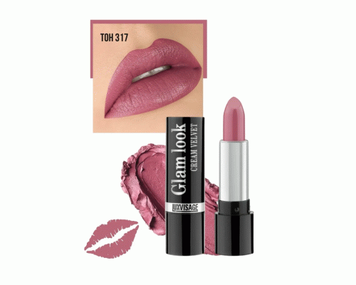 Помада Luxvisage Glam Look cream velvet 4г т. 317 виноградный сок (251 809)