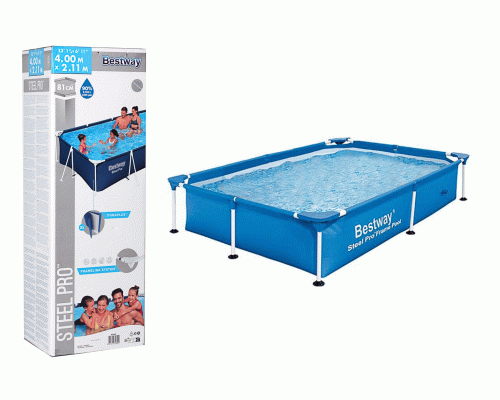 Бассейн каркасный 400*211*81см 5700л Steel Pro Bestway /107-249//56405/ (252 326)