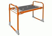 Скамейка садовая с мягким сиденьем оранжевая /СКМ2/О/ (252 209)