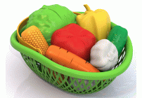 Набор Овощи 10 предметов в лукошке (У-9) (185 306)