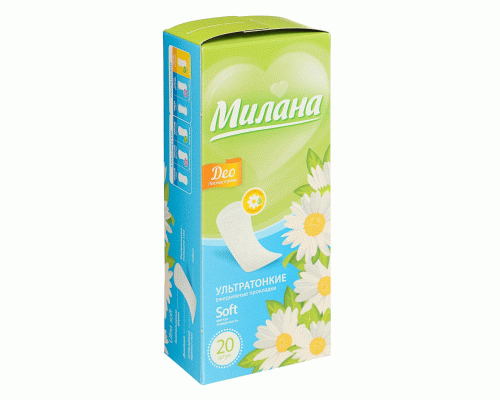 Прокладки ежедневные Милана 20шт ультратонкие Soft Deo Летние травы (У-48) (191 526)