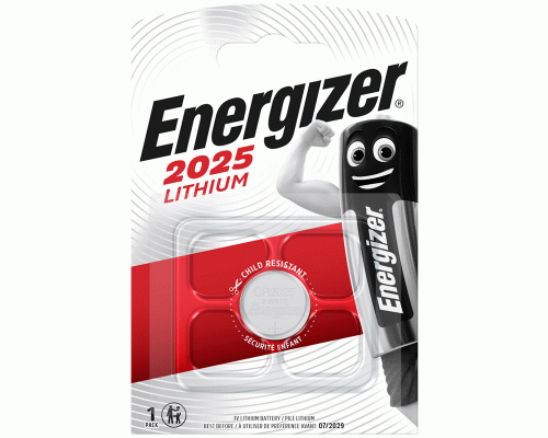 Батарейки литиевые 3V таблетка CR2025 Energizer на блистере /1//ЭНР140-2025-021601/ (193 737)