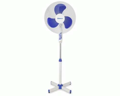 Вентилятор напольный Sakura бело-голубой (У-2) (194 144)