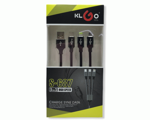 Кабель USB 3 в 1 KLGO (196 114)