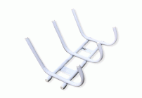 Вешалка для одежды 3 крючка малая белая (У-12) (192 098)