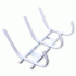 Вешалка для одежды 3 крючка малая белая (У-12) (192 098)