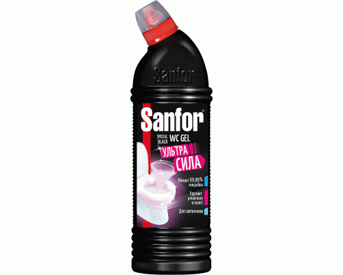 Чистящее средство для унитаза Sanfor 750мл Special Black Цветущая сакура гель (199 381)