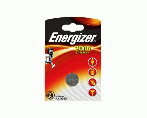 Батарейки литиевые 3V таблетка CR2016 Energizer /ЭНР140-2016-021801/ (200 903)