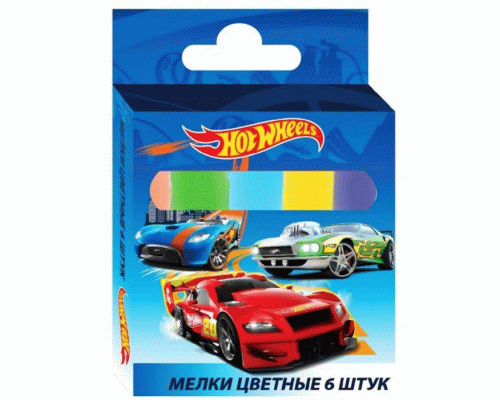 Мел цветной  6шт Hot Wheels (У-80) (204 892)