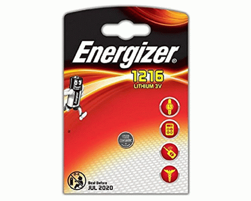 Батарейки литиевые 3V таблетка CR1216 Energizer на блистере /1//ЭНР140-1216-843602/ (205 126)