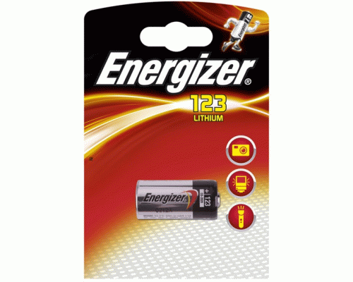 Батарейки литиевые МИНИ CR123 Energizer Photo на блистере /1//ЭНР140-CR1-777601/ (205 129)