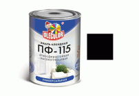 Эмаль ПФ-115 алкидная Olecolor 0,8кг черная (209 545)