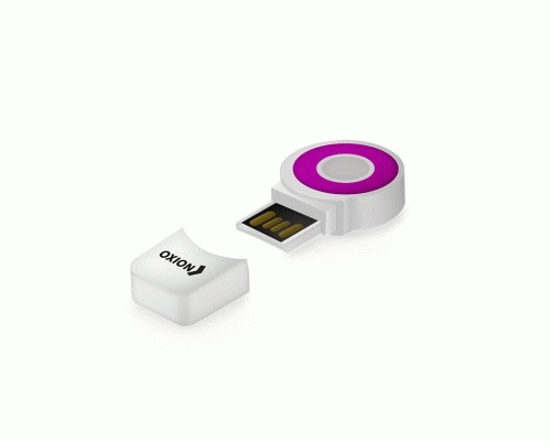 Картридер Oxion USB2.0, MicroSD пурпурный /OCR014PR/ (214 766)
