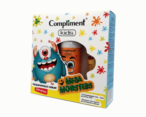 ПН дет. Compliment Kids №1801 Megamonsters (гель-пена 200мл, краска д/ванн 2 цвета по 50мл) (У-10) (214 826)