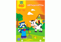 Картон 10л 10цв. немелованный Приключения Енота Мульти-Пульти /13976/ (214 382)