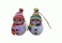 Сувенир Снеговик светящийся 10см  /А005/ (215 952)