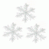 Украшение новогоднее Снежинка ( 3шт) 15см /7Z28JH-1004/ (214 647)