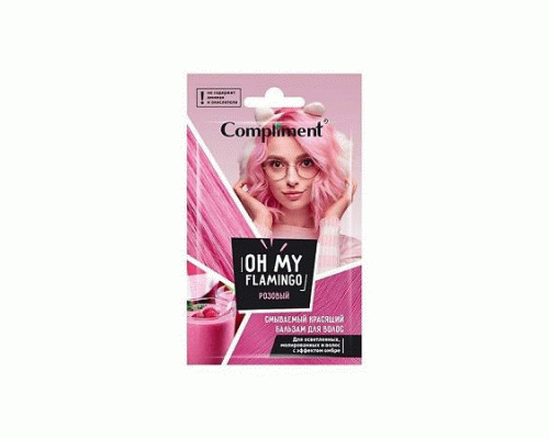 Бальзам для волос Compliment  25мл красящий смываемый Розовый саше (У-40) (223 302)