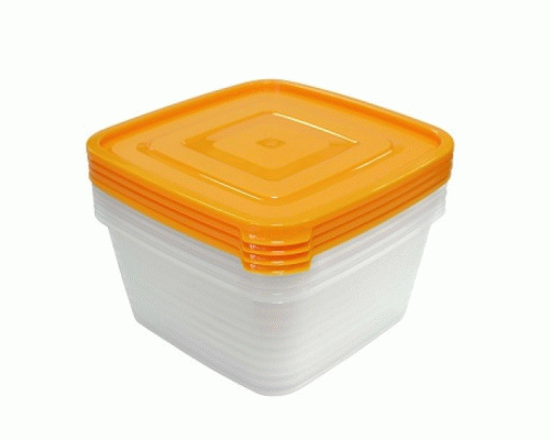Набор контейнеров для продуктов 4шт 1,4л квадратный Унико (У-12) (144 832)