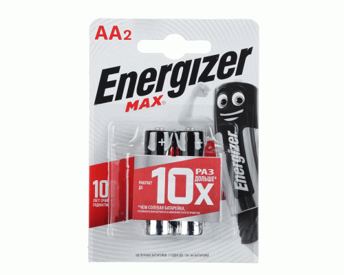 Батарейки алкалиновые АА LR6 Energizer Max E91 цена за 1шт на блистере /2//ЭНР110-6Е300157000/ (67 054)