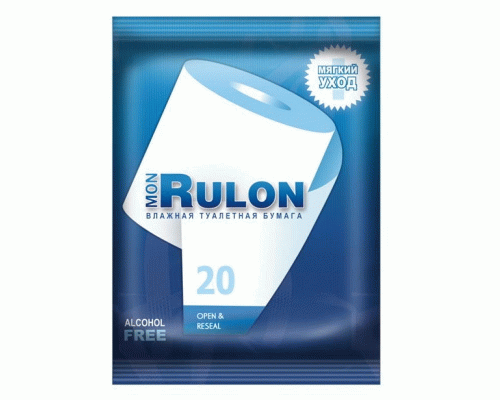 Туалетная бумага влажная Mon Rulon 20шт (25 857)