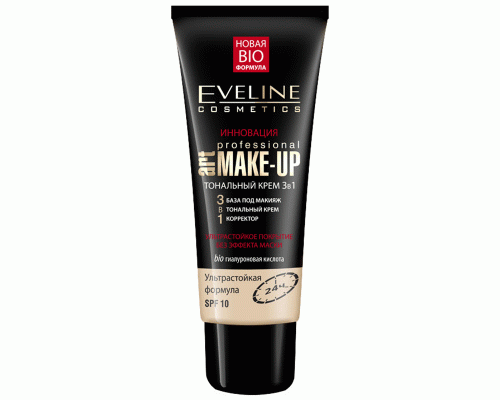 Тональный крем Eveline Prof. Art. Make-up 30мл светлый бежевый (У-3) /336682/ (124 090)