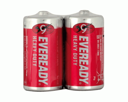 Батарейки солевые C R14 Eveready HD 1,5V /2//ЭНР190-14-638772/ (85 245)