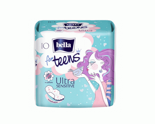 Прокладки Bella For Teens Ultra 10шт Sensitive супертонкие (138 661)