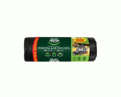 Мешки для мусора Master Fresh  60л/20шт 7мкм (191 124)